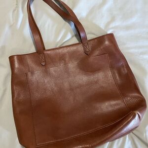 Madewell Rich Brown Leather Tote